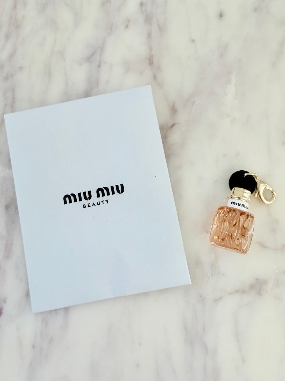 🩵 Miu Miu Beauty Miniature Mini Perfume Bottle Charm